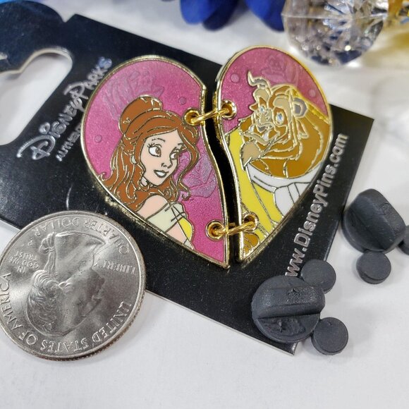Disney Beauty Beast Trading Pin Belle Princess Broken Heart Lapel Pin Brooch Pin - Picture 2 of 5